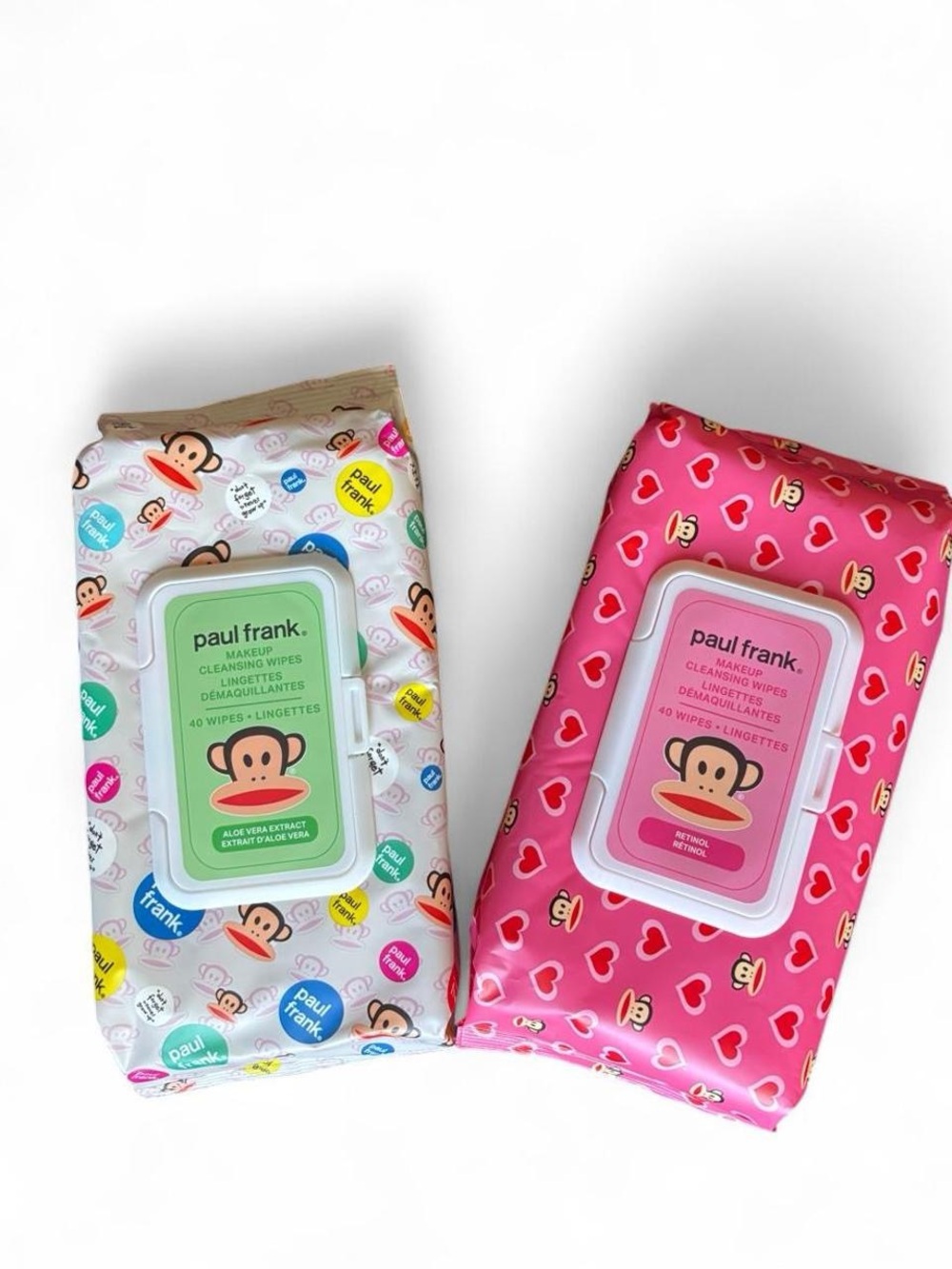 SET OF TWO Paul Frank Makeup Cleansing Wipes - 40ct each
